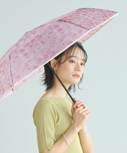 L2405-13  Wpc. x Plantica 花卉圖案 折疊傘 ; Wpc. x Plantica floral pattern foldable umbrella