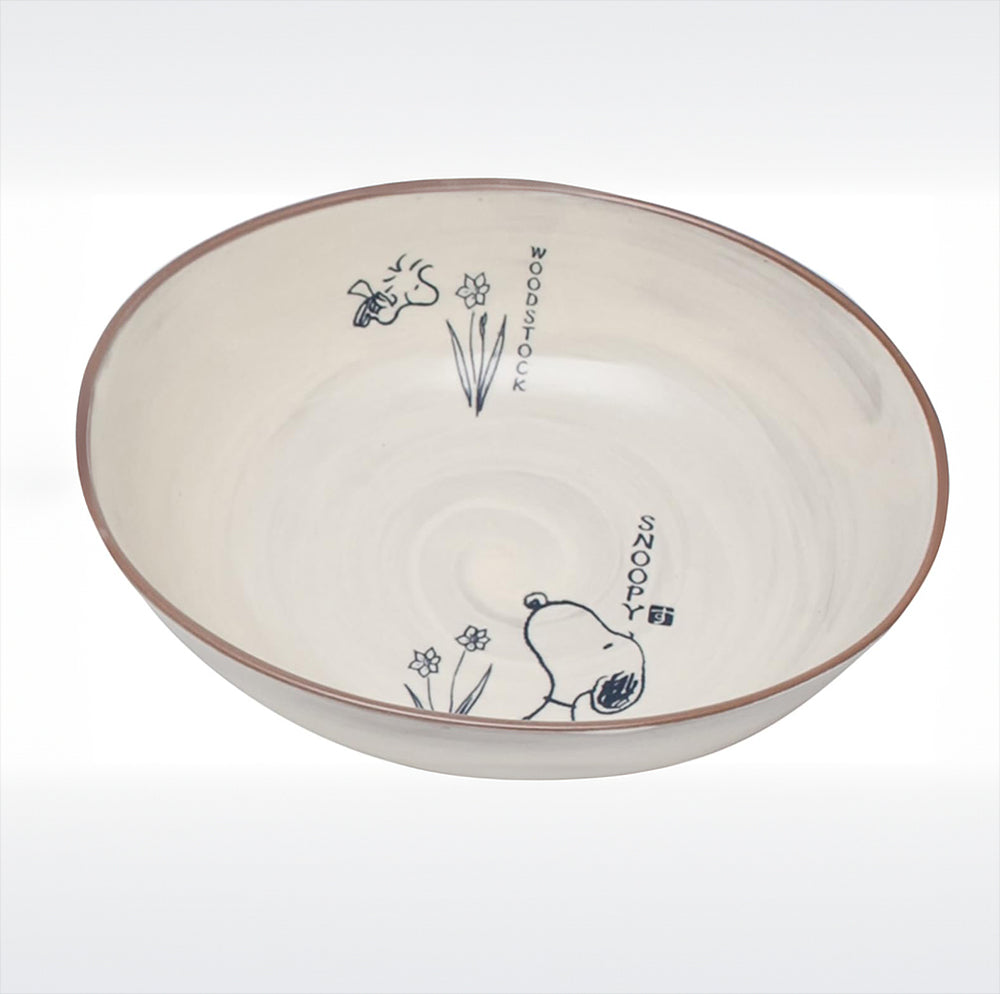 L2310-18  (預訂) 日本製 萬古燒 SNOOPY和風大湯碗 ; Snoopy Japanese style large bowl in Maruyoshi Touki