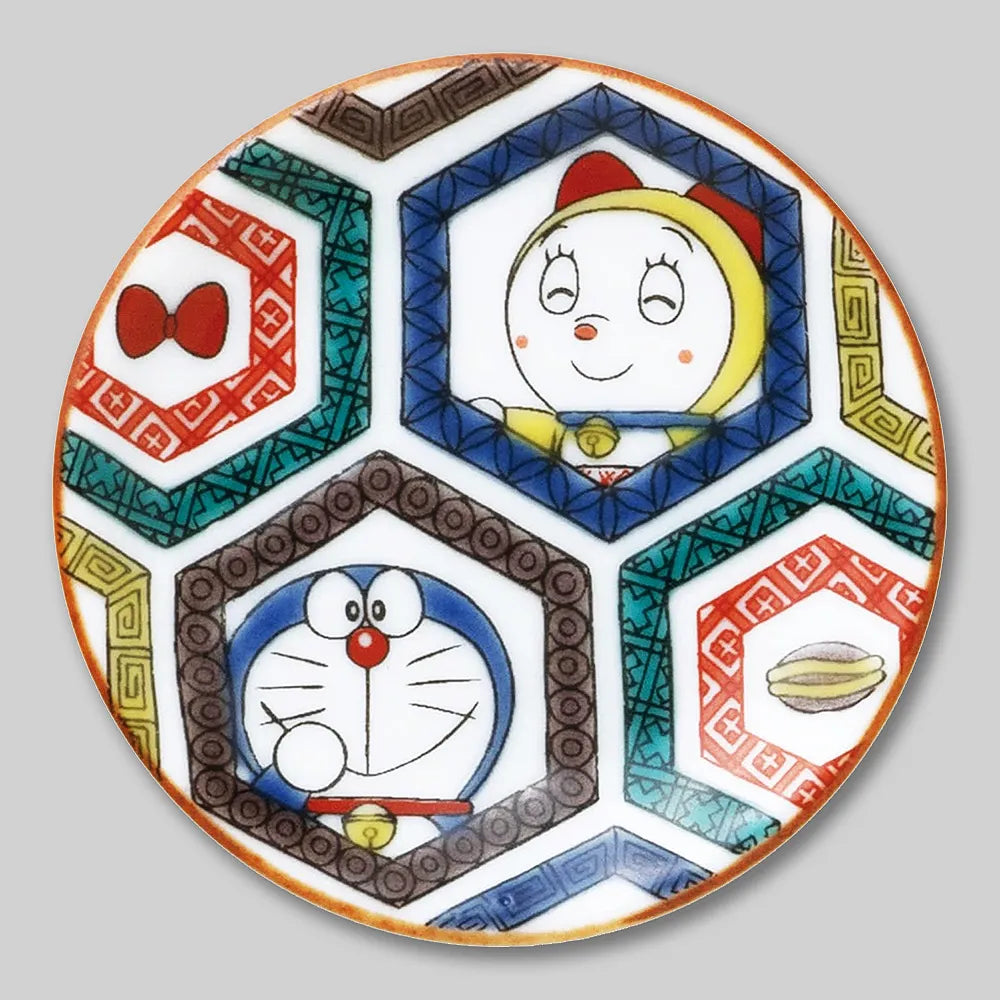 L231006  (預訂) 日本製 九谷燒 DORAEMON 一套五款小碟套裝 ; Doraemon small dishes set of 5