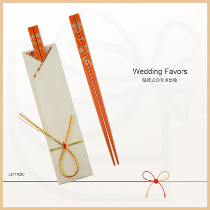 L241102 | Japan tie-the-knot chopsticks with tailormade cover 日本製緣御結筷子