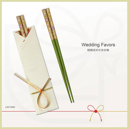 L241105 | Japan tie-the-knot chopsticks with tailormade cover 日本製緣御結筷子