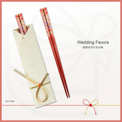 L241105 | Japan tie-the-knot chopsticks with tailormade cover 日本製緣御結筷子