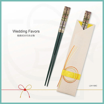 L241106 | Japan tie-the-knot chopsticks with tailormade cover 日本製緣御結筷子