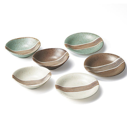 L2306-05 (預訂) 日本製 美濃燒 “粋十草” 6 件套裝 ; Miyo-yaki dishes (set of 6) in classic design