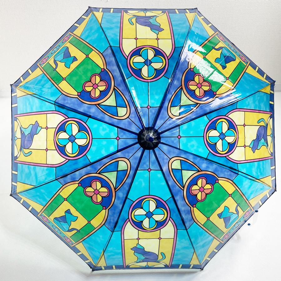 L2307-11 (預訂) 和風大正浪漫彩色玻璃設計(自動)透明傘 ; Automatic umbrella in glass patterned