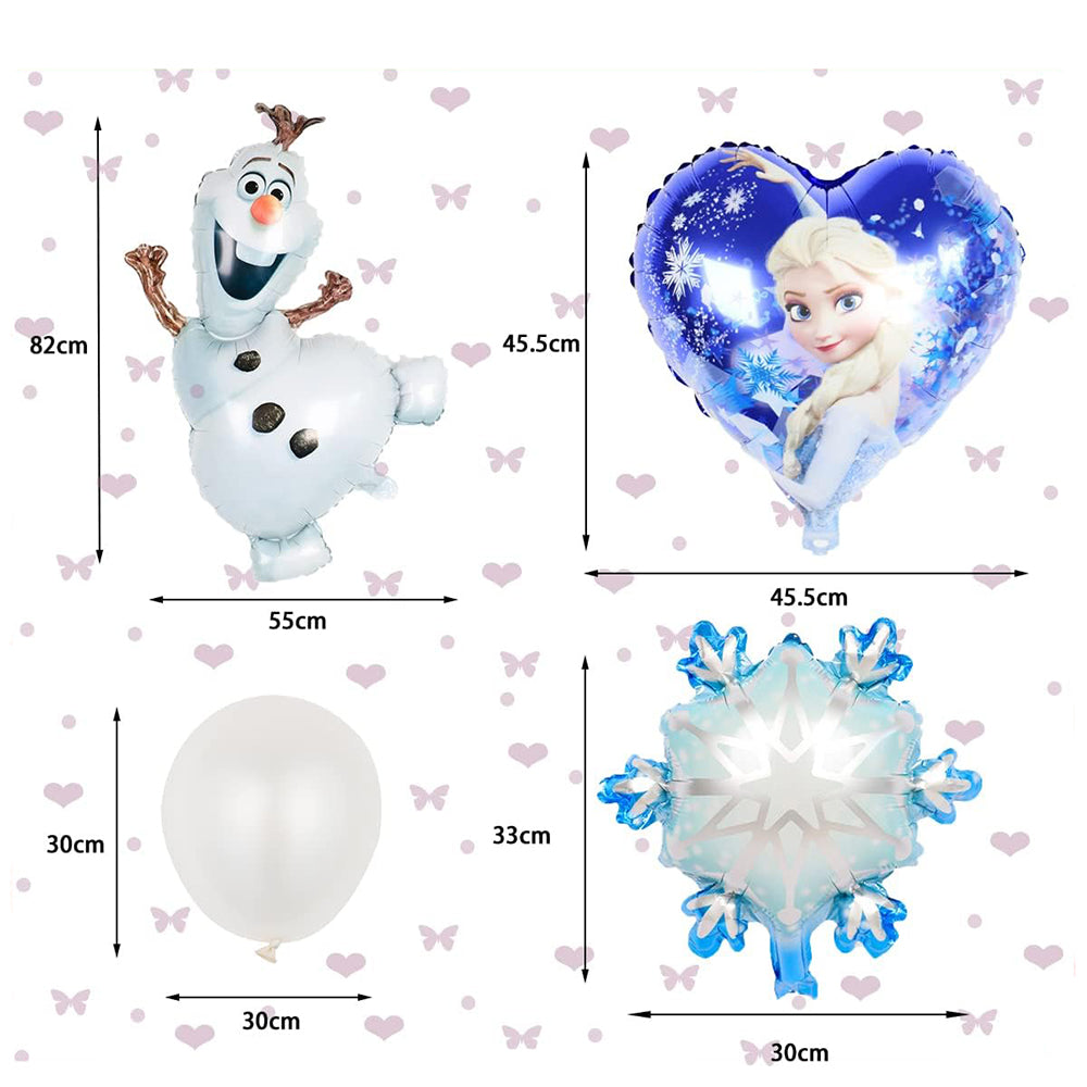 L2307-12  (預訂) 【冰雪奇緣 FROZEN】主題生日派對佈置氣球及裝飾套裝 ; Elsa@Frozen party balloons and decoration set