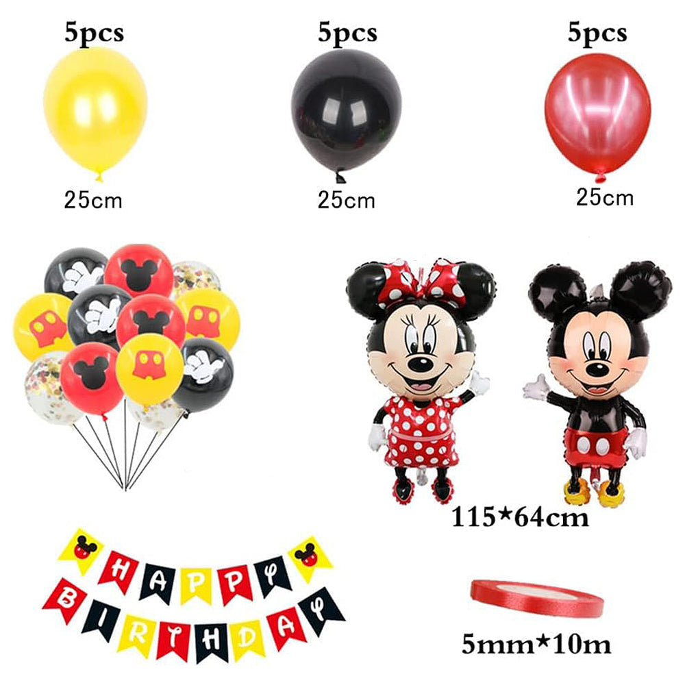 L2307-15 (預訂) 【米奇及米妮 MICKEY & MINNIE】主題生日派對佈置氣球及裝飾套裝 ; Mickey & Minnie party balloons and decoration set