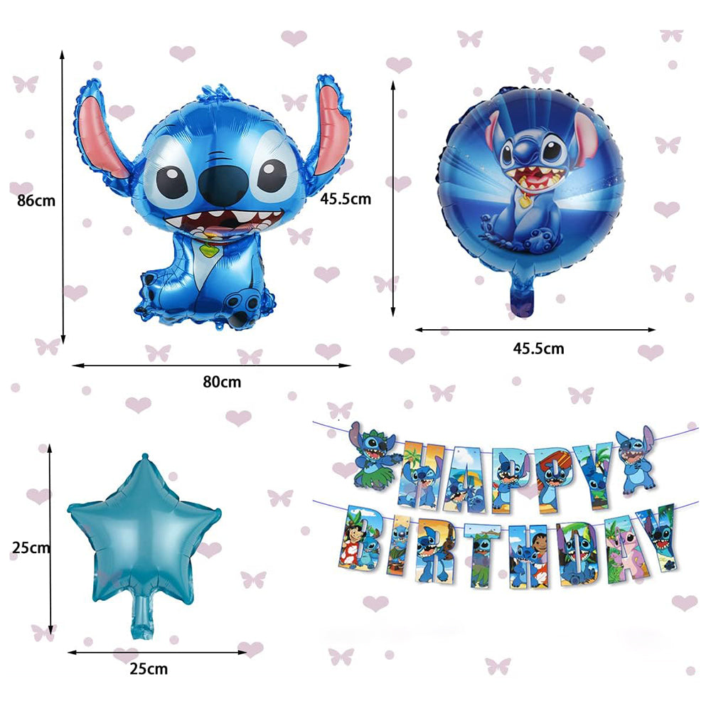 L2307-26 (預訂) 【史迪仔 Stitch】主題生日派對佈置氣球及裝飾套裝 ; "Stitch" Party Balloons & decoration set