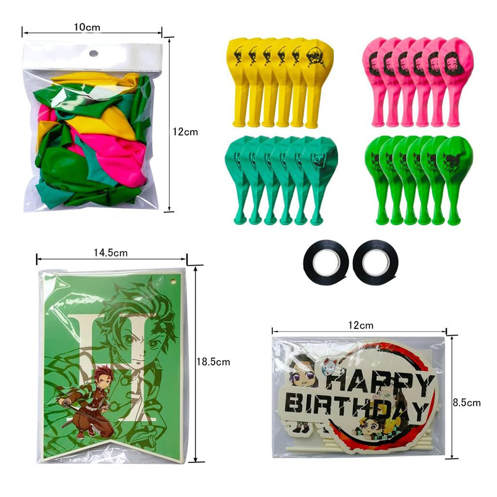 L2307-18 (預訂) 【鬼滅の刃 Demon Slayer】主題生日派對佈置氣球及裝飾套裝 ; "Demon Slayer" party balloons and decoration set