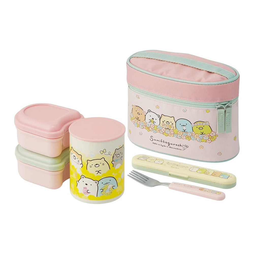 L2309-03  (預訂) SKATER 保溫壺及食物盒連叉子便携LUNCH BOX 套裝 ; SKATER LUNCH BOX SET (5 styles)