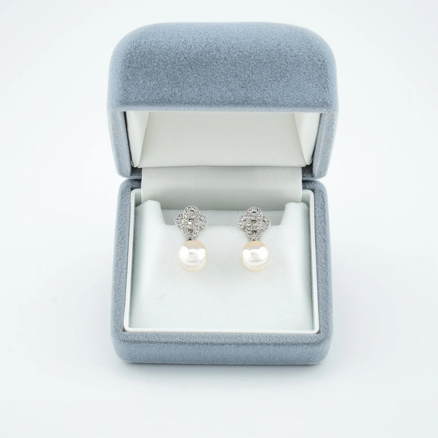 Japanese AKOYA 9mm pearl earrings 日本 AKOYA 9mm 珍珠夾耳耳環