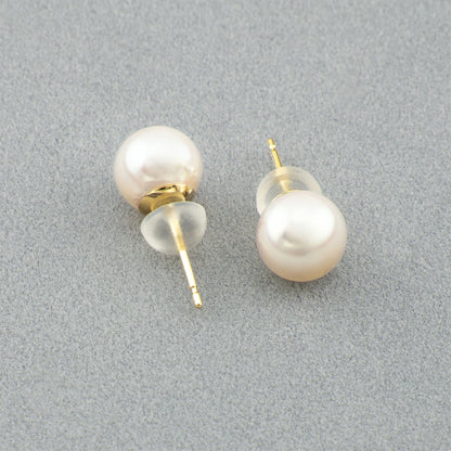 Japan AKOYA pearls earrings 日本 AKOYA 米白珍珠耳環 (7.5mm)