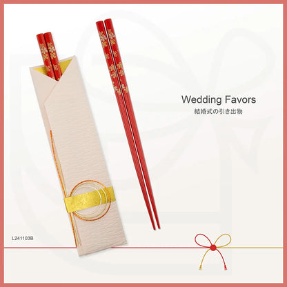 L241103 | Japan tie-the-knot chopsticks with tailormade cover 日本製緣御結筷子