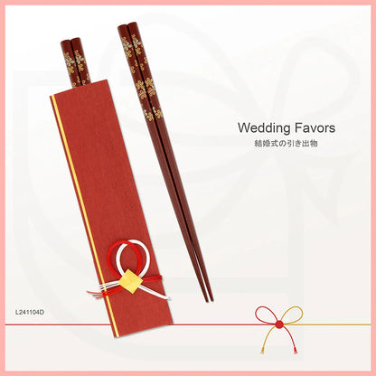 L241104 | Japan tie-the-knot chopsticks with tailormade cover 日本製緣御結筷子