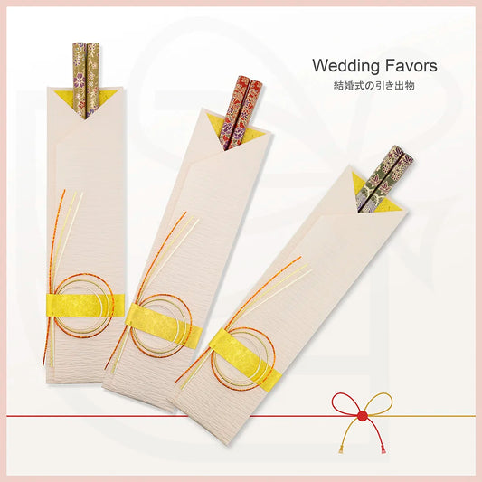 L241106 | Japan tie-the-knot chopsticks with tailormade cover 日本製緣御結筷子