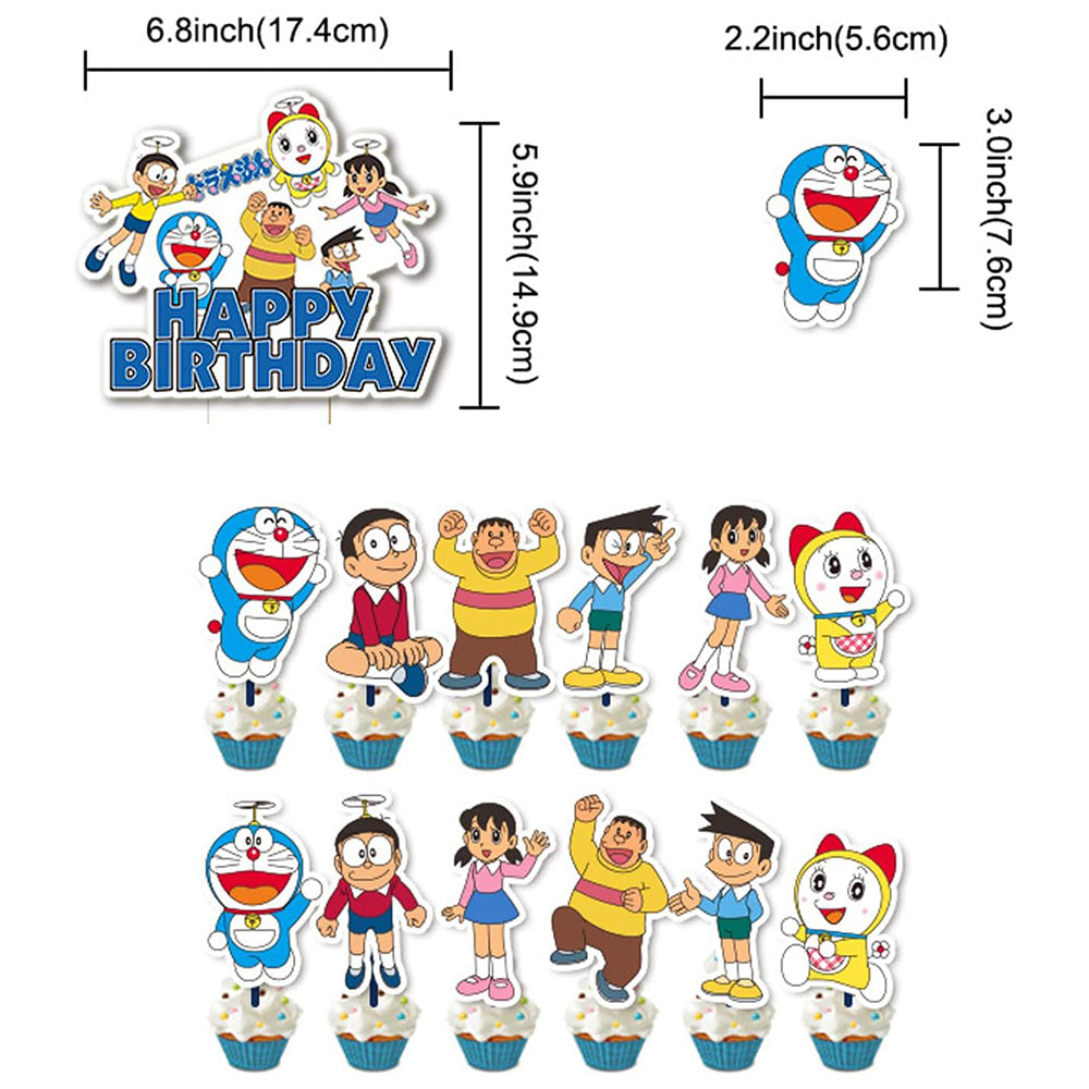 L2307-14 (預訂) 【叮噹 DORAEMON】主題生日派對佈置氣球及裝飾套裝 ; Doraemon party balloons and decoration set