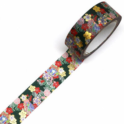 L2211-007 日本製 Kimono 美 ( 手毬梅 ) 和紙 Masking Tape